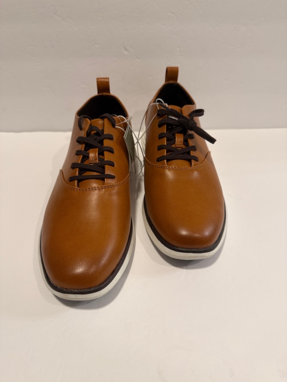 Goodfellow & Co Brown Leather Derby Shoes with Dark Laces